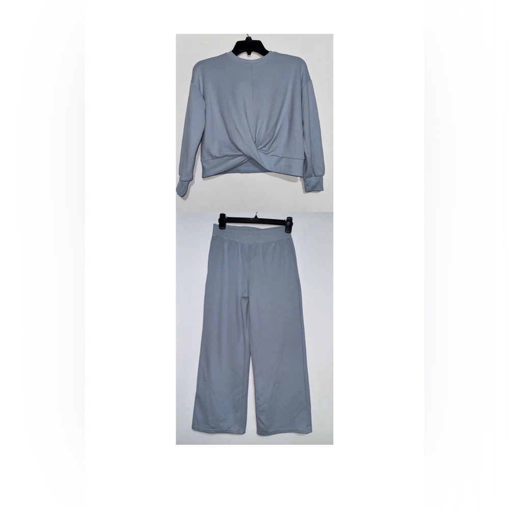 Yogalicious Mel Twist Sweatshirt & Sweatpants Set In Forever Blue Eize L(12)